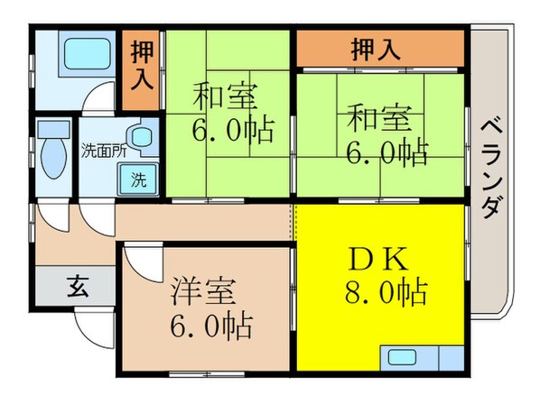 ヴィラコトブキの物件間取画像